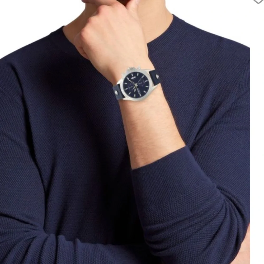 VERSUS VERSACE 46MM Stainless Steel & Leather Strap Watch 🔥Read Descrption🔥